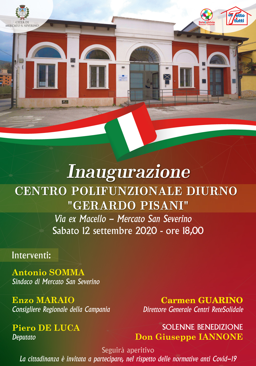 Inaugurazione co-housing “A casa di Francesca e Giovanna”. Venerdì 4 settembre 2020 a Pontecagnano Faiano